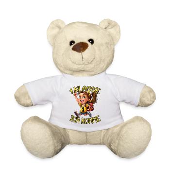 1. Klasse Ich komme Einschulung Mädchen - Teddy - Weiß - Vorne