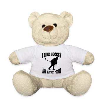 Eishockeyspieler Eishockey Hockeyfan Eishockeyteam - Teddy - Weiß - Vorne