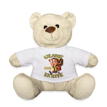 1. Klasse Ich komme Schule 2023 Mädchen - Teddy - Weiß - Vorne