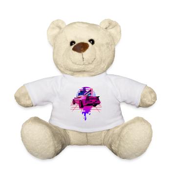 Sport Auto 80s Skyline Vaporwave - Teddy - Weiß - Vorne