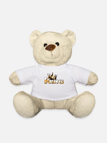 Krone Mit Schriftzug King - Teddy - Weiß