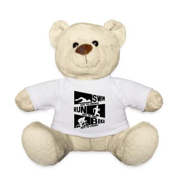 Swim Not To Drown Run Training Triathlon Lover - Teddy Bear - white - Front