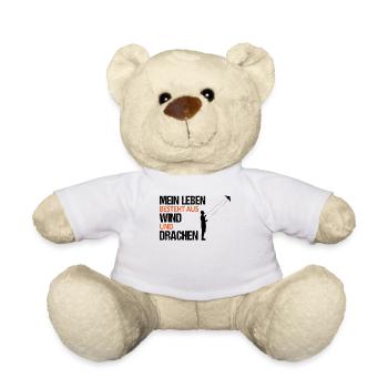 Drachenfliegen Spruch Drachensteigen Geschenk - Teddy - Weiß - Vorne