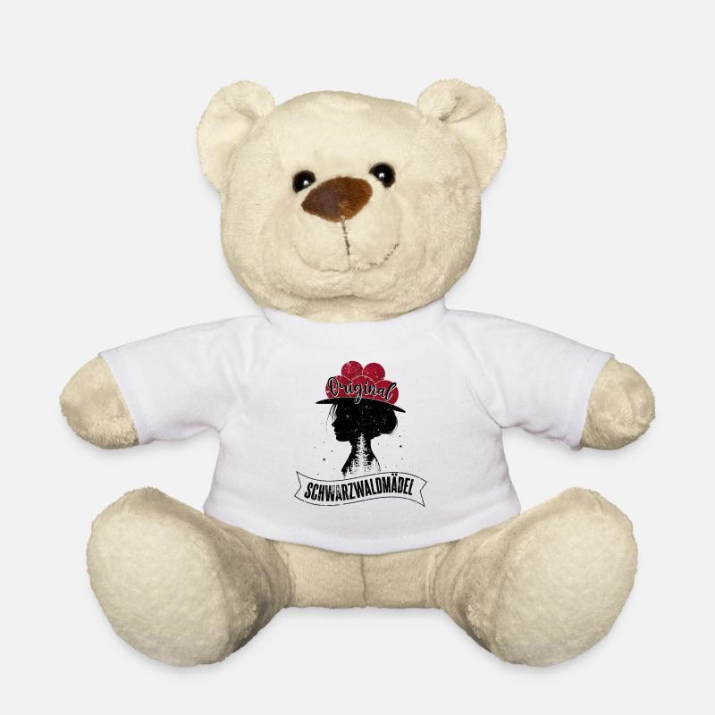 Original Schwarzwaldmädel Schwarzwald Bollenhut - Teddy - Weiß