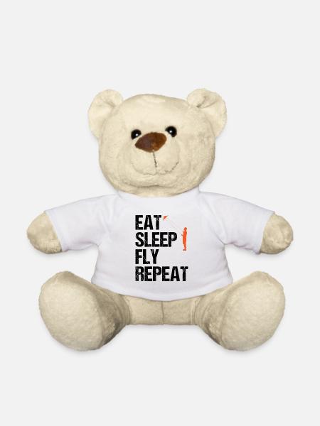 Drachensteigen Spruch Drachenfliegen Geschenk - Teddy - Weiß