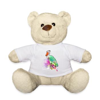 Shoebill Bird Ornithologist Forest I Gift - Teddy Bear - white - Front