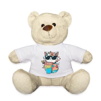 Katzenliebe im Cocktail-Style - Teddy - Weiß - Vorne