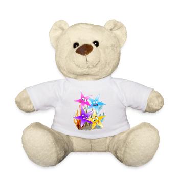 Buntes Seestern-Quartett Unterwasser - Teddy - Weiß - Vorne
