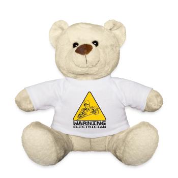 Lustige Elektriker Sprüche I Eliktriker - Teddy - Weiß - Vorne