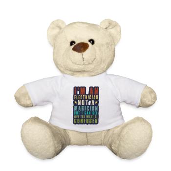Lustige Elektriker Sprüche I Eliktriker - Teddy - Weiß - Vorne