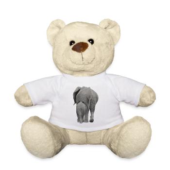 Inconvénient des éléphants - éléphant en Afrique - Nounours - blanc - Devant