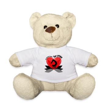 T-shirt de yoga avec design yoga pour le cours de yoga Namaste - Nounours - blanc - Devant