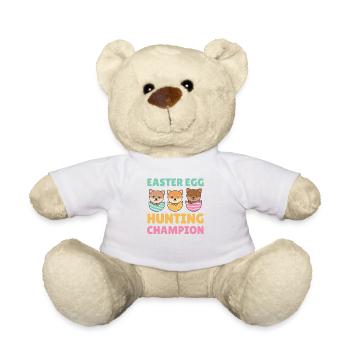 cute dogs for Easter with Easter eggs Shiba Inu - Teddy Bear - white - Front