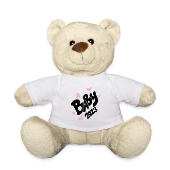Bébé 2023 - naissance fille enceinte fille - Nounours - blanc - Devant