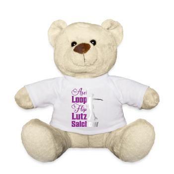 Axel Loop Flip Lutz Salchow Ice Skating Figure - Teddy - Weiß - Vorne
