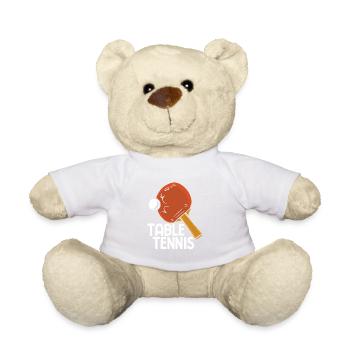 Tischtennisspieler Spruch Für Tischtennis - Teddy - Weiß - Vorne