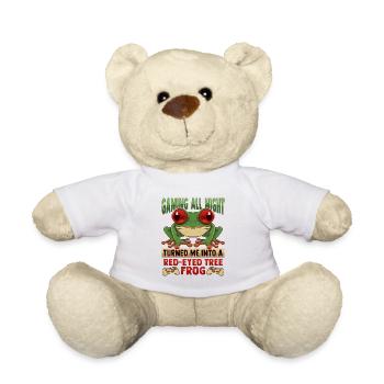 Red Eyed Frog Gaming Gamer Design for a - Teddy Bear - white - Front