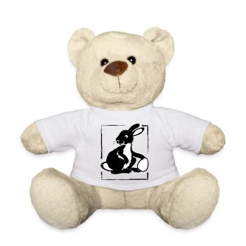 Bunny with Egg in a Frame | Vectorgraphic - Teddy Bear - white - Front