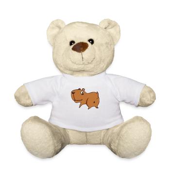 Capybara von hinten - Capybara Hintern - Teddy - Weiß - Vorne