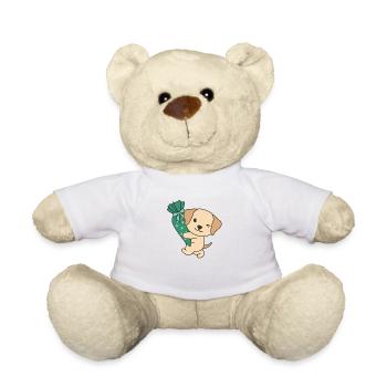 bye bye kindergarten hello school Labrador - Teddy Bear - white - Front