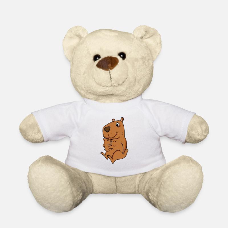 Familie - Capybara mit Baby Capybara - Teddy - Weiß