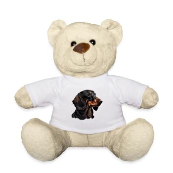 Rauhaardackel Dachshund Hund Hunde Welpe Dackel - Teddy - Weiß - Vorne