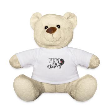 Vinyl is my Therapy Vinyl Record Music - Teddy Bear - white - Front