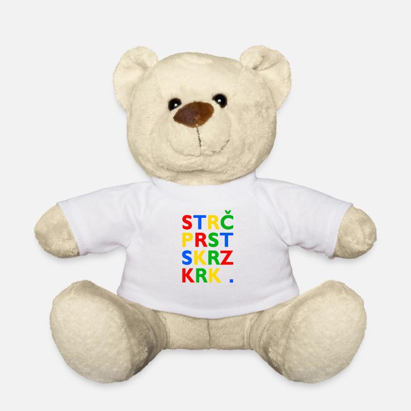 Strč Prst Skrz Krk - Tschechischer Zungenbrecher - Teddy - Weiß