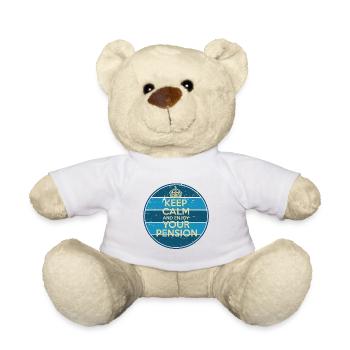 Rentner Sprüche & Geschenke Ruhestand - Teddy - Weiß - Vorne