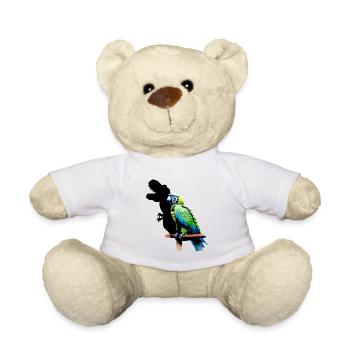 T-Rex Perroquet Jaune Bleu Ara Ara - Nounours - blanc - Devant