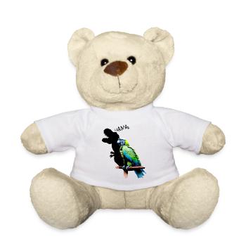 Drôle de perroquet T-Rex Ara bleu jaune Ara - Nounours - blanc - Devant