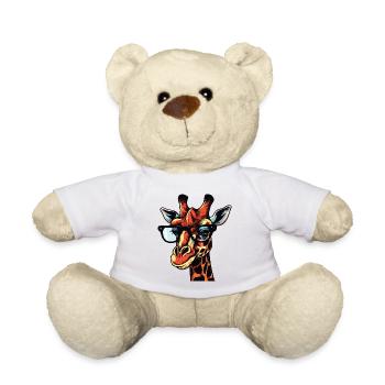 Cartoon Comic Giraffe Design - Teddy Bear - white - Front