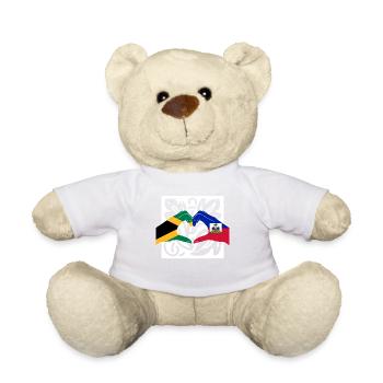 Haiti Haitian Jamaica Combination I Gift - Teddy Bear - white - Front