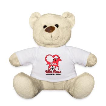 Valentinstag Pferd Reiten Liebe Pferd Silhouette - Teddy - Weiß - Vorne