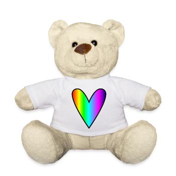 HEART. HEARTS. SAINT VALENTINE. LOVE. LOVE. COUPLE. - Teddy Bear - white - Front