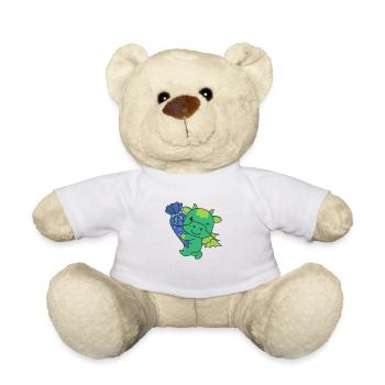 bye bye kindergarten hello school dragon - Teddy Bear - white - Front