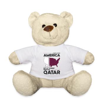 Geboren in Katar Katar Amerikaner USA - Teddy - Weiß - Vorne