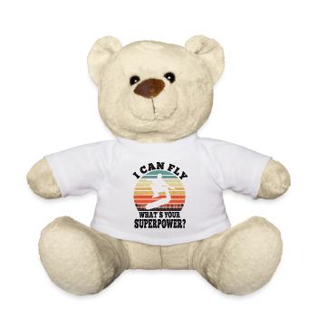 Skating I Can Fly Whats Your Superpower Gift Idea - Teddy - Weiß - Vorne