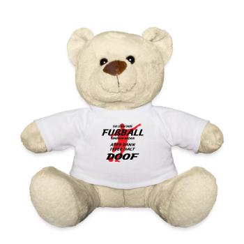 Fußballzubehör Geschenkidee Fußballfan - Teddy - Weiß - Vorne