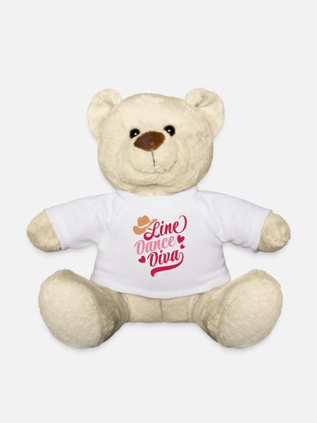 Linedance Diva Country Fan - Sticker - Teddy - Weiß