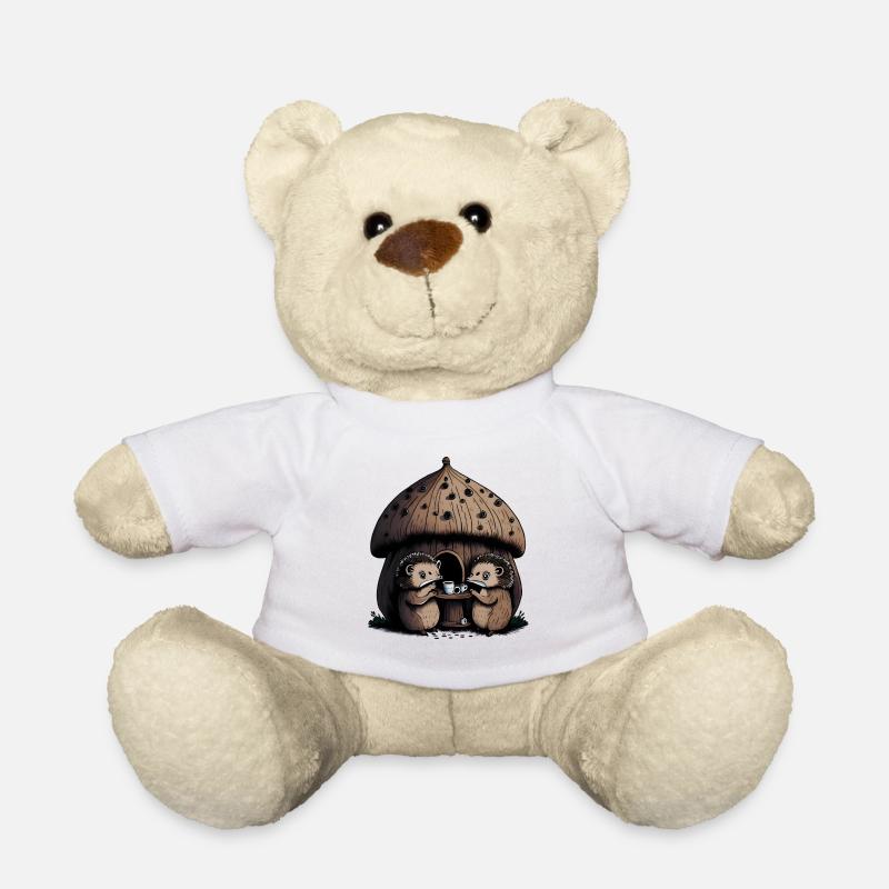 Igel Teeparty Pilz Startseite - Teddy - Weiß