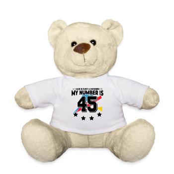 L’âge n’est qu’un chiffre – 45e anniversaire - Nounours - blanc - Devant