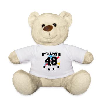 L’âge n’est qu’un chiffre – 48e anniversaire - Nounours - blanc - Devant
