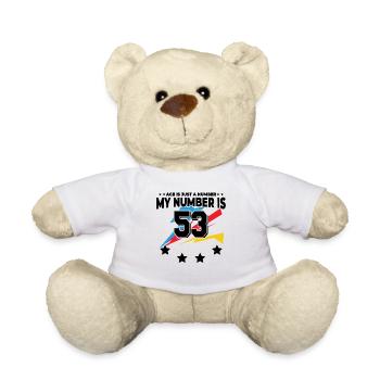 L’âge n’est qu’un chiffre – 53e anniversaire - Nounours - blanc - Devant