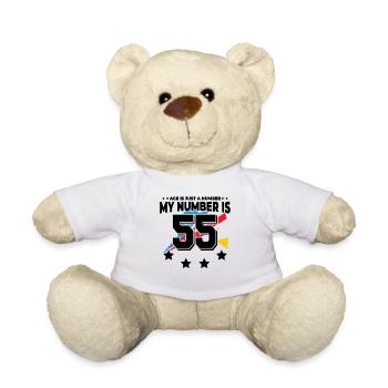 L’âge n’est qu’un chiffre - 55e anniversaire - Nounours - blanc - Devant