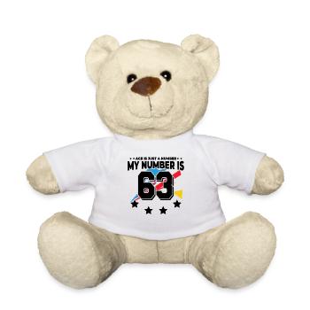 Alter Ist Nur Zahl - 63. Geburtstag - Teddy - Weiß - Vorne