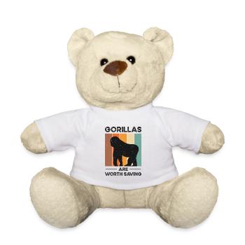 World Wildlife Day Gorilla Wildlife Animal - Teddy Bear - white - Front