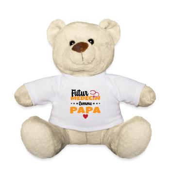Futur Médecin Comme Papa Humour Docteur - Nounours - blanc - Devant