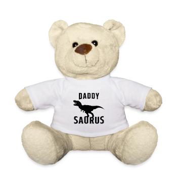 Papa saurus Humour Cadeau fête des pères - Nounours - blanc - Devant