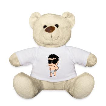 a cool baby with glasses - Teddy Bear - white - Front